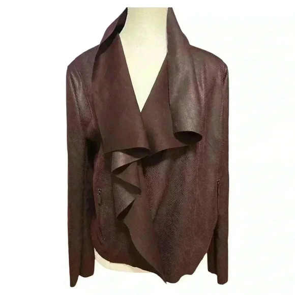 White House Black Market Drape Front Snake Print Jacket Size Small NWT - Picture 5 of 11